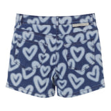 Stella Mccartney Short In Denim Tinta Unita con Stampa per Neonata TW6D69N BLU STELLA McCARTNEY 
