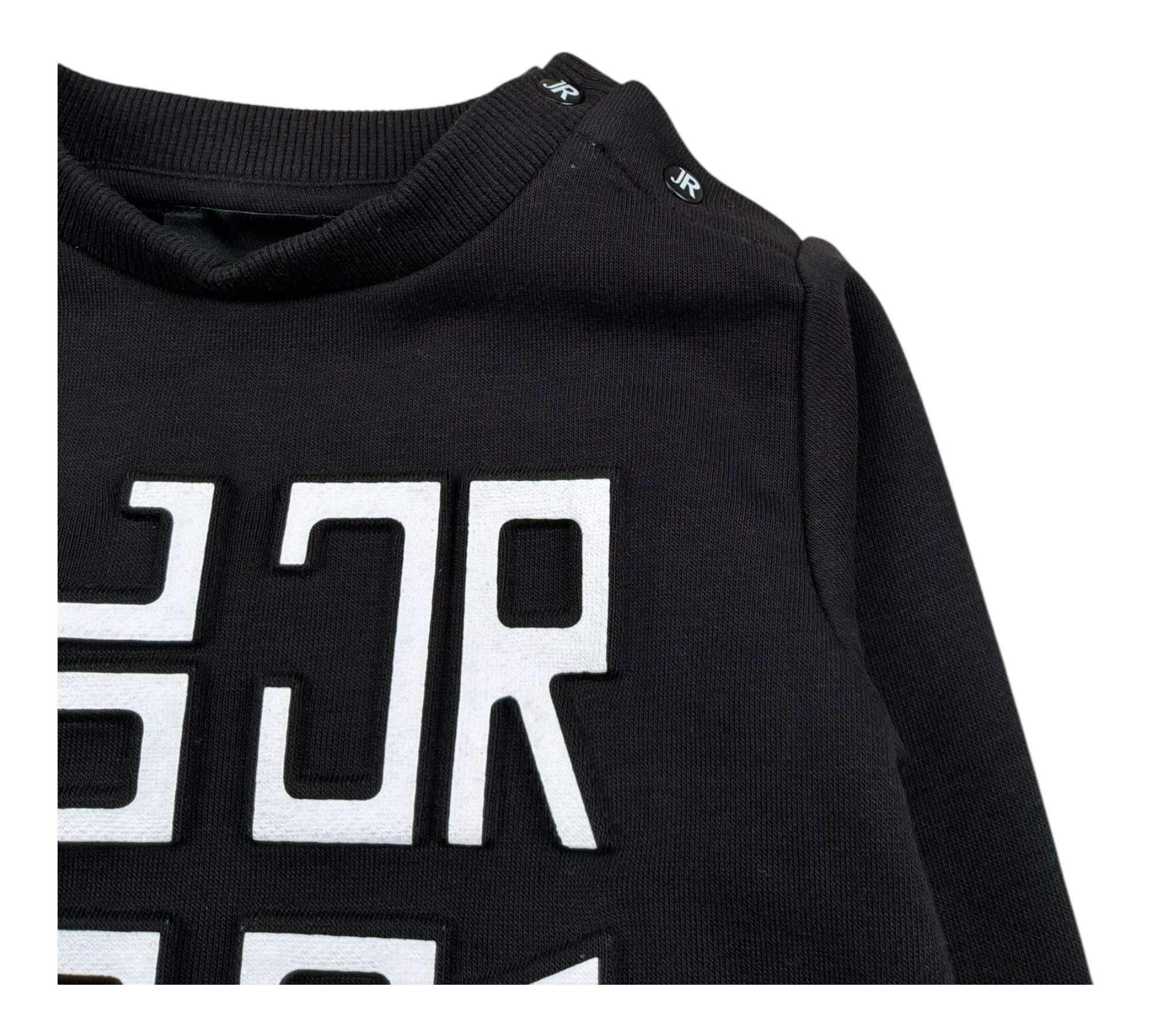 John Richmond Felpa Chiusa Girocollo Tinta Unita per Neonato RIP26025FEO NERO JOHN RICHMOND 