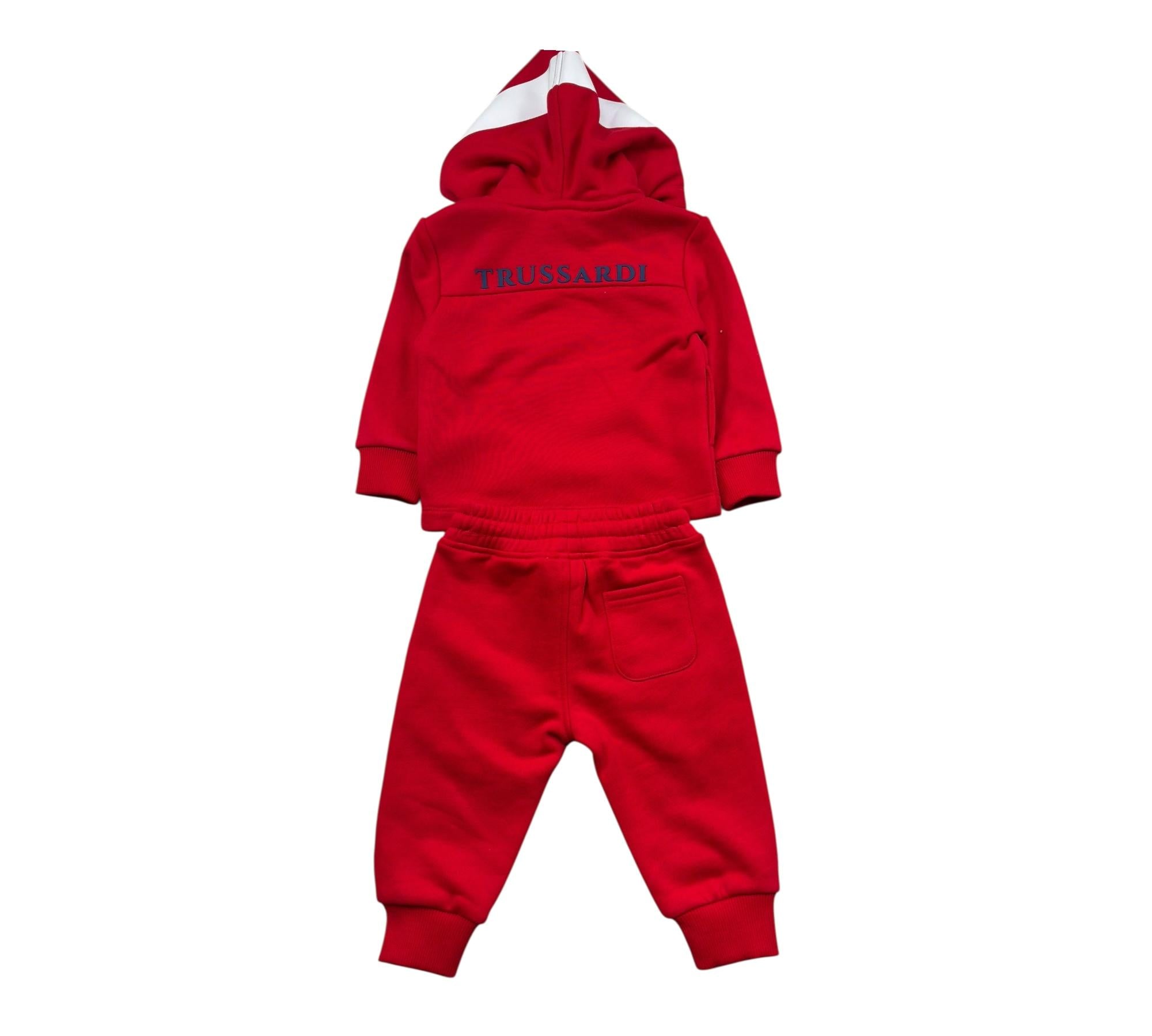 Trussardi Completo 2 Pezzi Felpa-Pantalone Tinta Unita per Neonata TIP26100CF ROSSO TRUSSARDI 