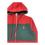 TRUSSARDI felpa con zip e cappuccio fantasia a righe Rosso/verde per Bambino TBA25063FE ROSSO/VERDE TRUSSARDI 