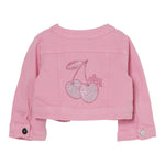 Liu Jo Giubbino In Denim Tinta Unita con Brillantini per Neonata HA5069X ROSA LIU JO 