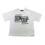 Dondup T-Shirt Girocollo Tinta Unita con Stampa per Bambina DMTS042 BIANCO DONDUP 