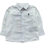 Trussardi Camicia Manica Lunga Tinta Unita con Logo per Neonato TIP26145CA BIANCO TRUSSARDI 