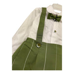 Colori Chiari Completo 3 Pezzi Camicia-Salopette-Papillon per Neonato MN308115 VERDE COLORI CHIARI 