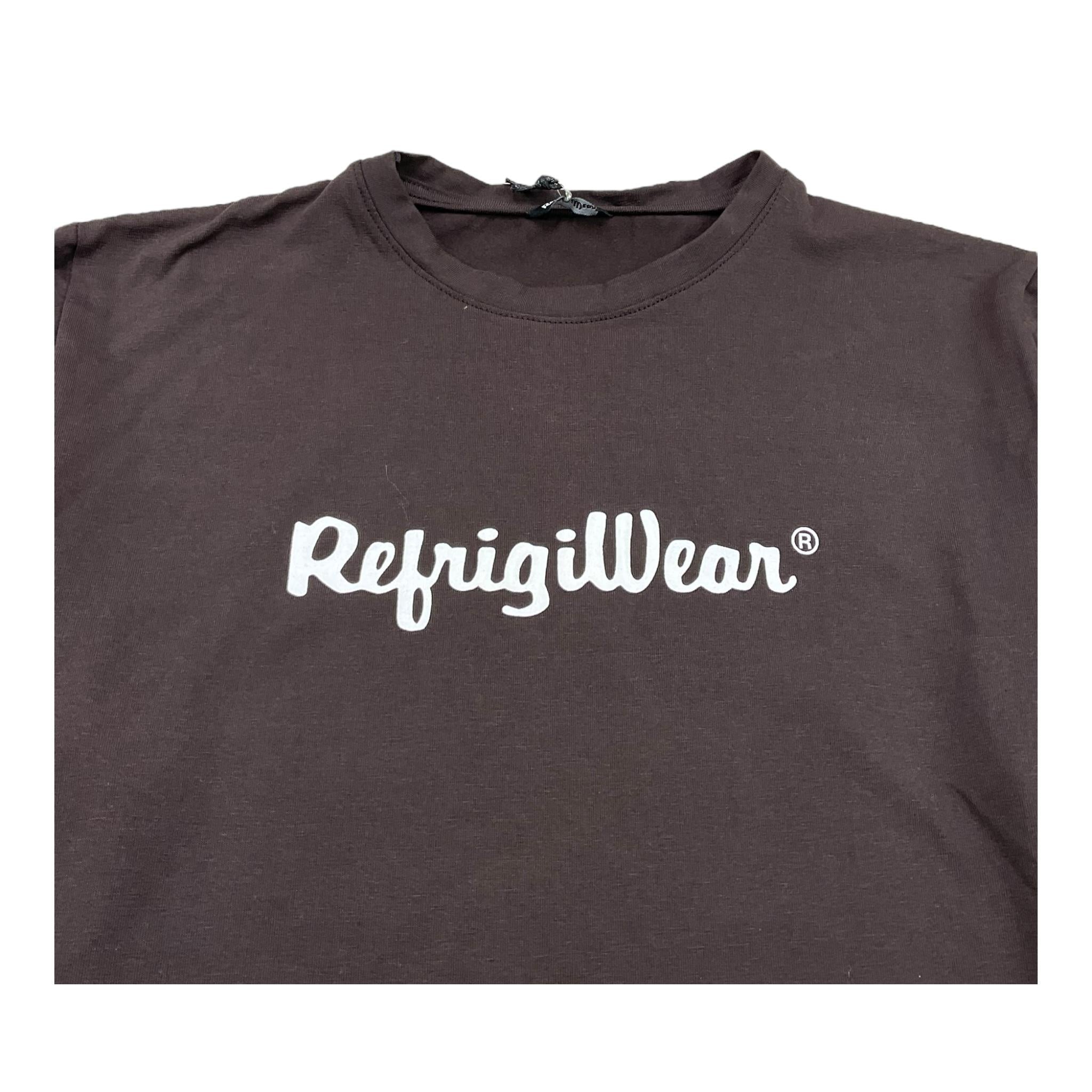 REFRIGIWEAR shirt girocollo tinta unita cn logo Marrone per Bambino RW358 MARRONE REFRIGIWEAR 