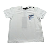 Daniele Alessandrini T-Shirt Girocollo tinta unita con Stampa Bianco per Neonato 1296M0816 BIANCO DANIELE ALESSANDRINI 