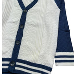 Manuel & Frank Cardigan Tinta Unita con Profili In Contrasto per Bambino MF4343B BIANCO MANUEL & FRANK 