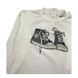 M+E' shirt girocollo tinta unita con stampa in contrasto Panna per Neonata UE1152 PANNA M+E' 