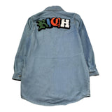 John Richmond Camicia Manica Lunga In Denim con Logo per Bambino RGP26057CA AZZURRO JOHN RICHMOND 