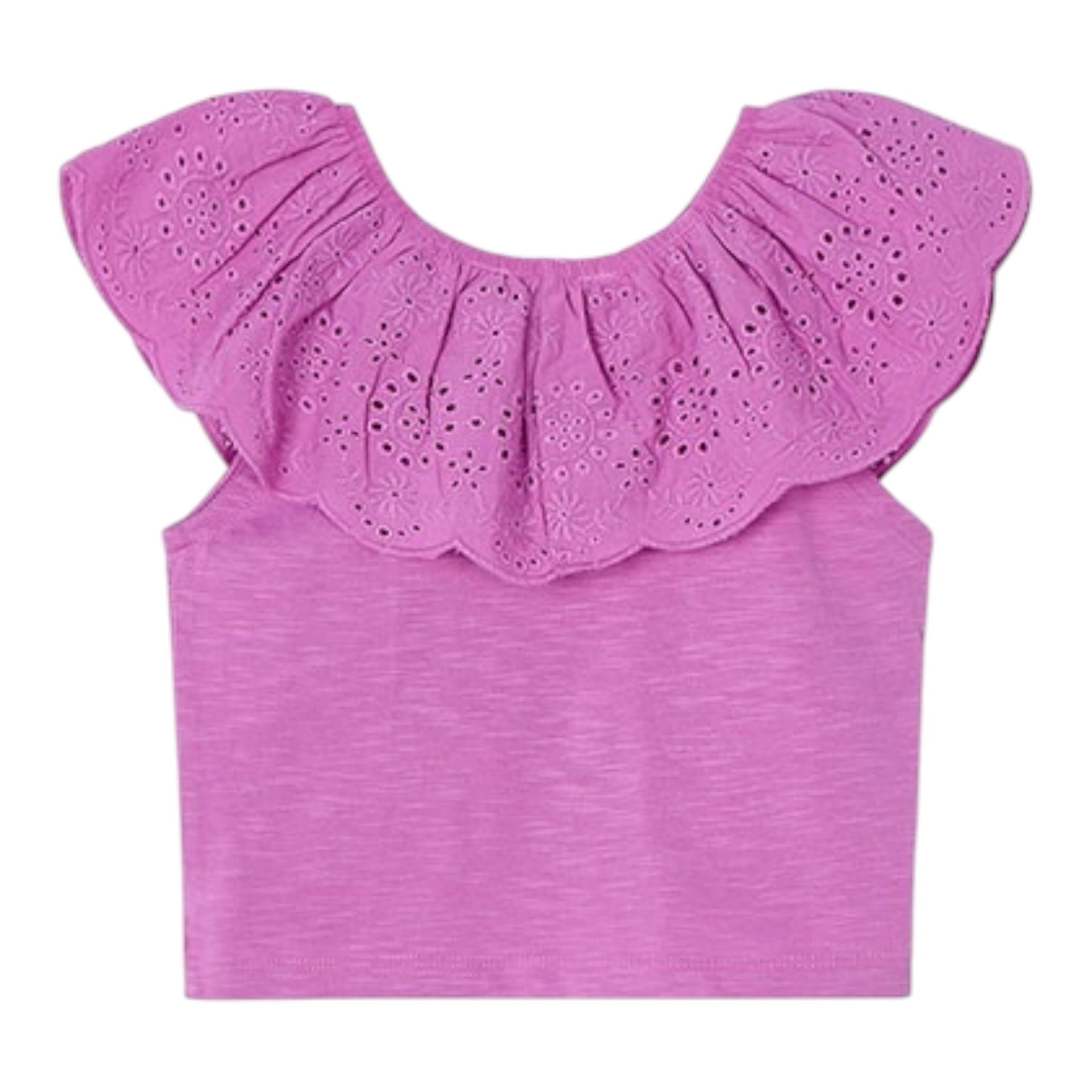 Mayoral Top Tinta Unita con Scollo A Barca per Neonata 3012N VIOLA MAYORAL 