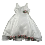 Mimilu' Abito Cerimonia Tinta Unita Giromanica per Bambina 2155 BIANCO MIMILU' 