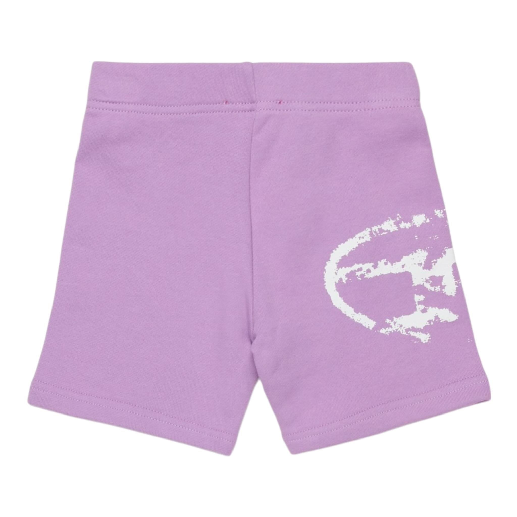 Diesel Short tinta unita con Logo Lilla per Neonata K00630 LILLA DIESEL 