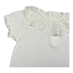 Calamaro Body Mezza Manica Tinta Unita con Colletto per Bambina 19109J PANNA CALAMARO 