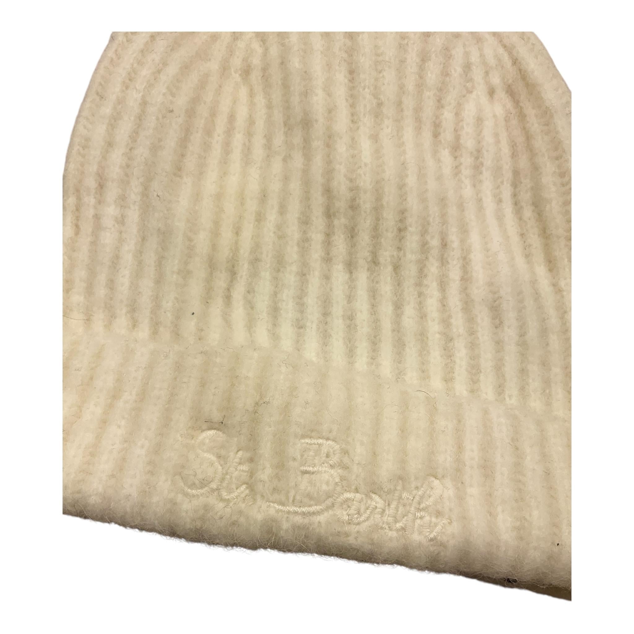 SAINT BARTH cappello tinta unita con logo Panna per Bambina MAO001 PANNA SAINT BARTH 