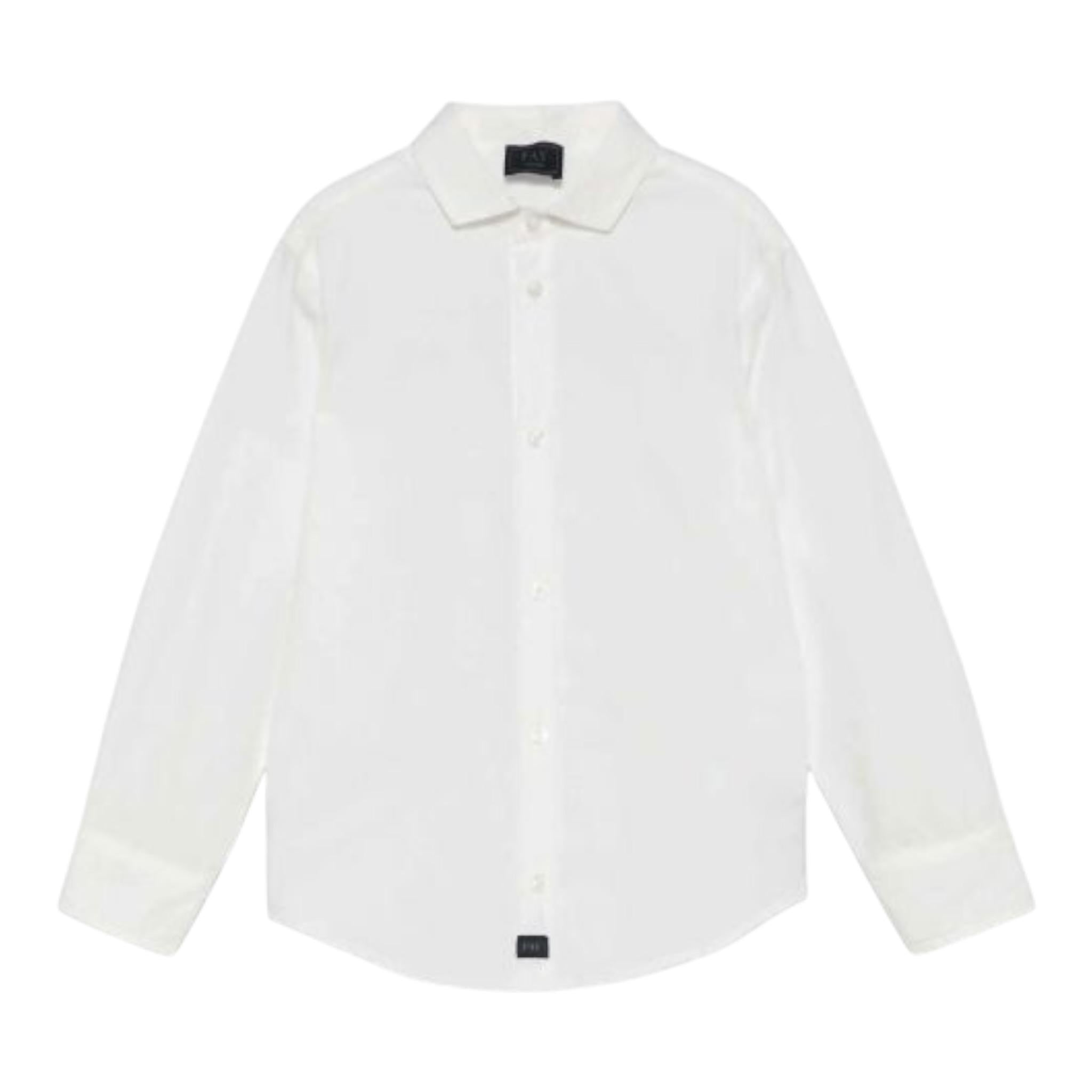 Fay Camicia Tinta Unita Manica Lunga per Bambino FW5Q20X BIANCO FAY 