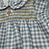 Babidu Pagliaccetto Bicolore con Fantasia A Quadri per Neonata 30406 BIANCO/VERDE BABIDU 
