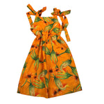 Carlotta Vindice Tuta Tinta Unita con Fantasia Fiori per Neonata PBS2N ARANCIONE CARLOTTA VINDICE 