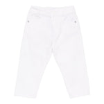Trussardi Pantalone Tinta Unita con Elastico In Vita per Bambino TIP25060PAXXJ BIANCO TRUSSARDI 
