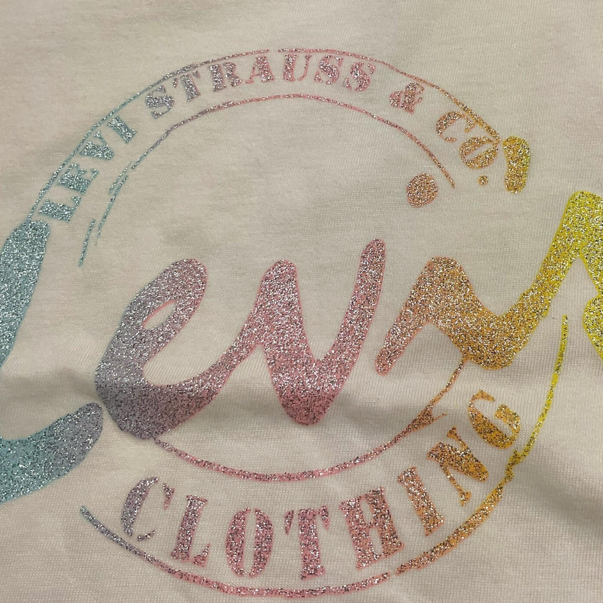 Levi'S T-Shirt Tinta Unita Girocollo con Stampa per Neonata 3EH190 PANNA LEVI'S 