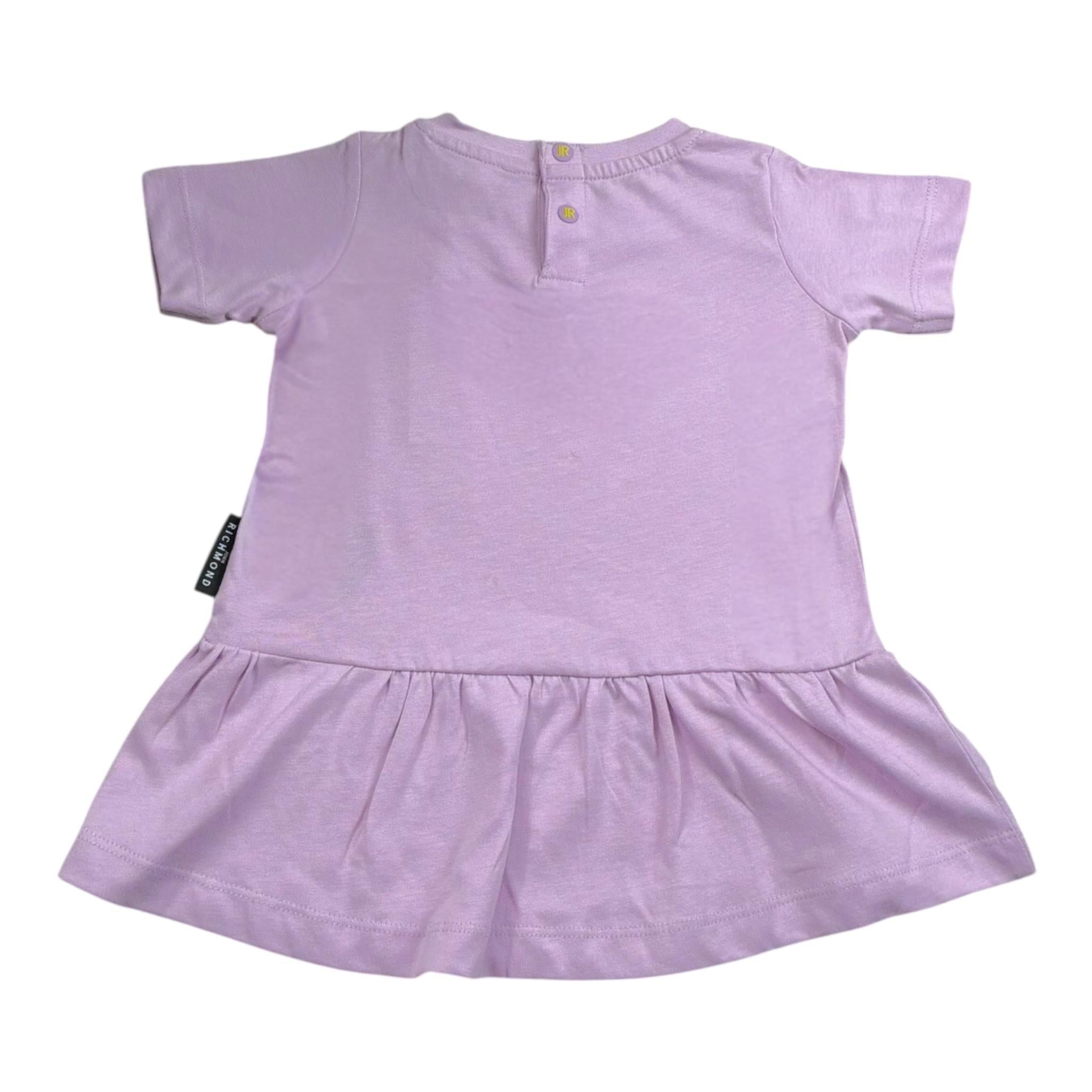 John Richmond Abito Tinta Unita con Stampa per Neonata RIP25005VEXX LILLA JOHN RICHMOND 