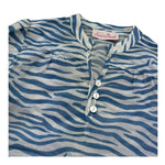 Saint Barth Camicia Manica Lunga Fantasia Zebrata per Bambina HARPER BIANCO SAINT BARTH 