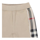 Burberry Bermuda Tinta Unita Con Profili Fantasia Logo Beige Per Bambino