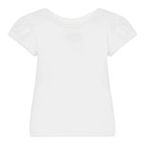 Guess T-Shirt Girocollo Tinta Unita con Stampa per Bambina K5GI01K6YW4X BIANCO GUESS 