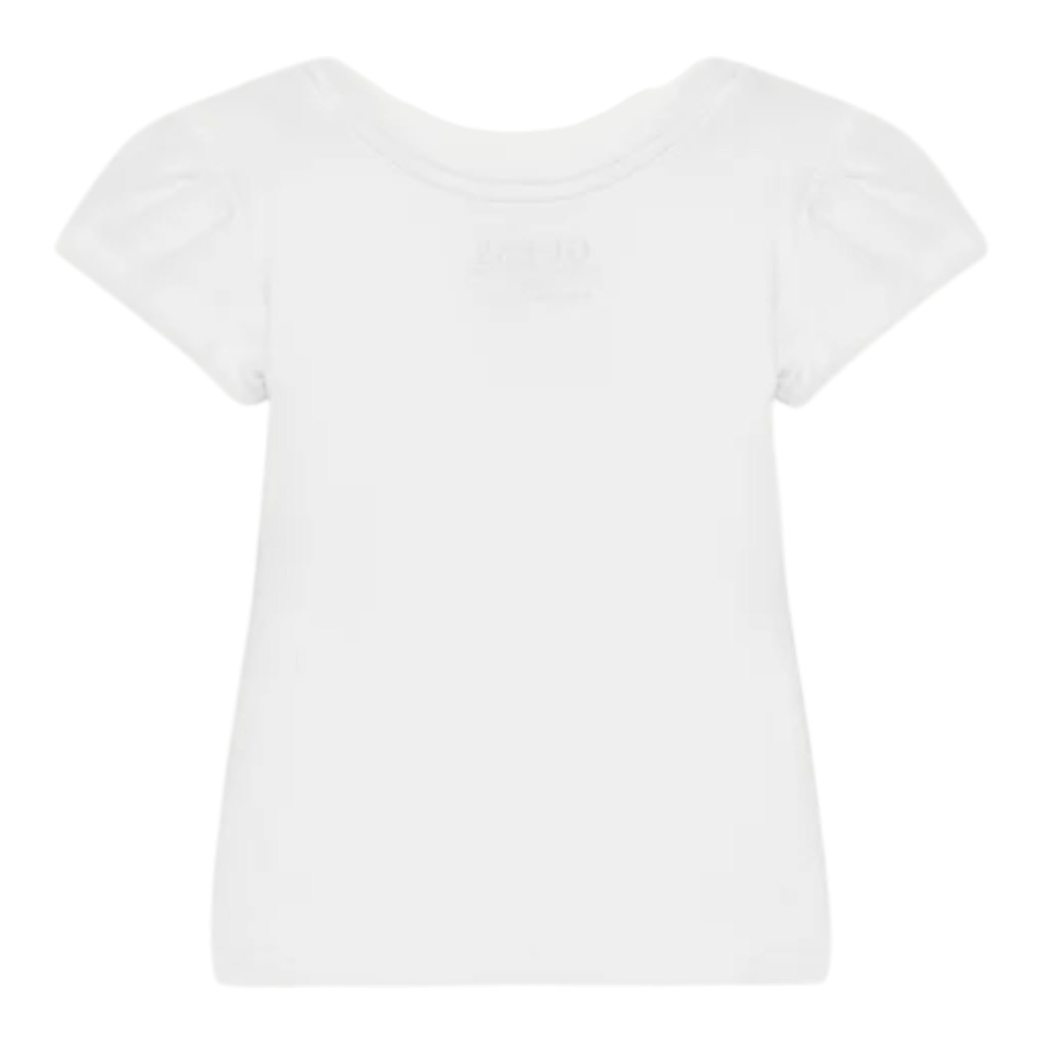 Guess T-Shirt Girocollo Tinta Unita con Stampa per Bambina K5GI01K6YW4X BIANCO GUESS 