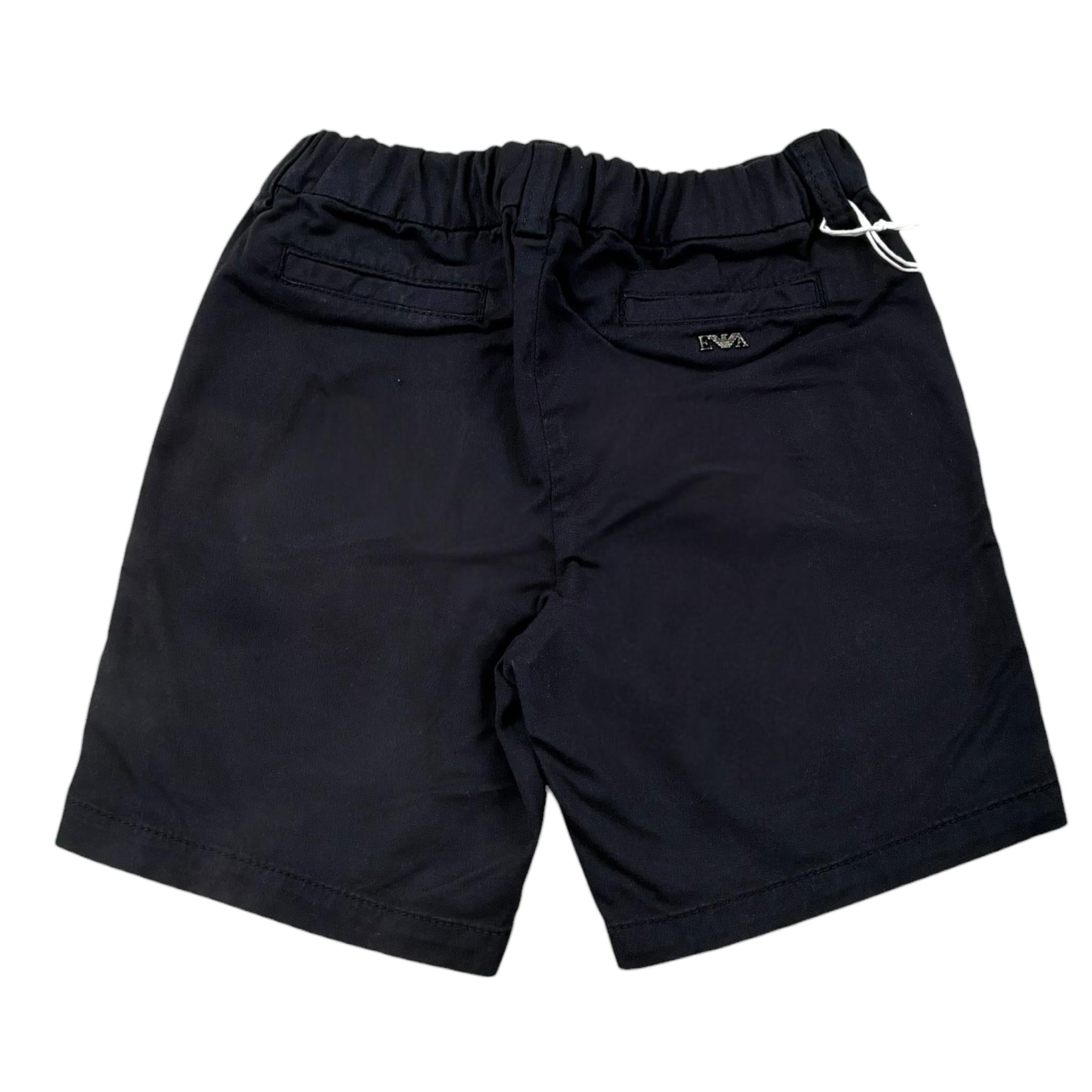 Emporio Armani Bermuda Tinta Unita con Elastico In Vita per Neonato 8NHS60 BLU EMPORIO ARMANI 