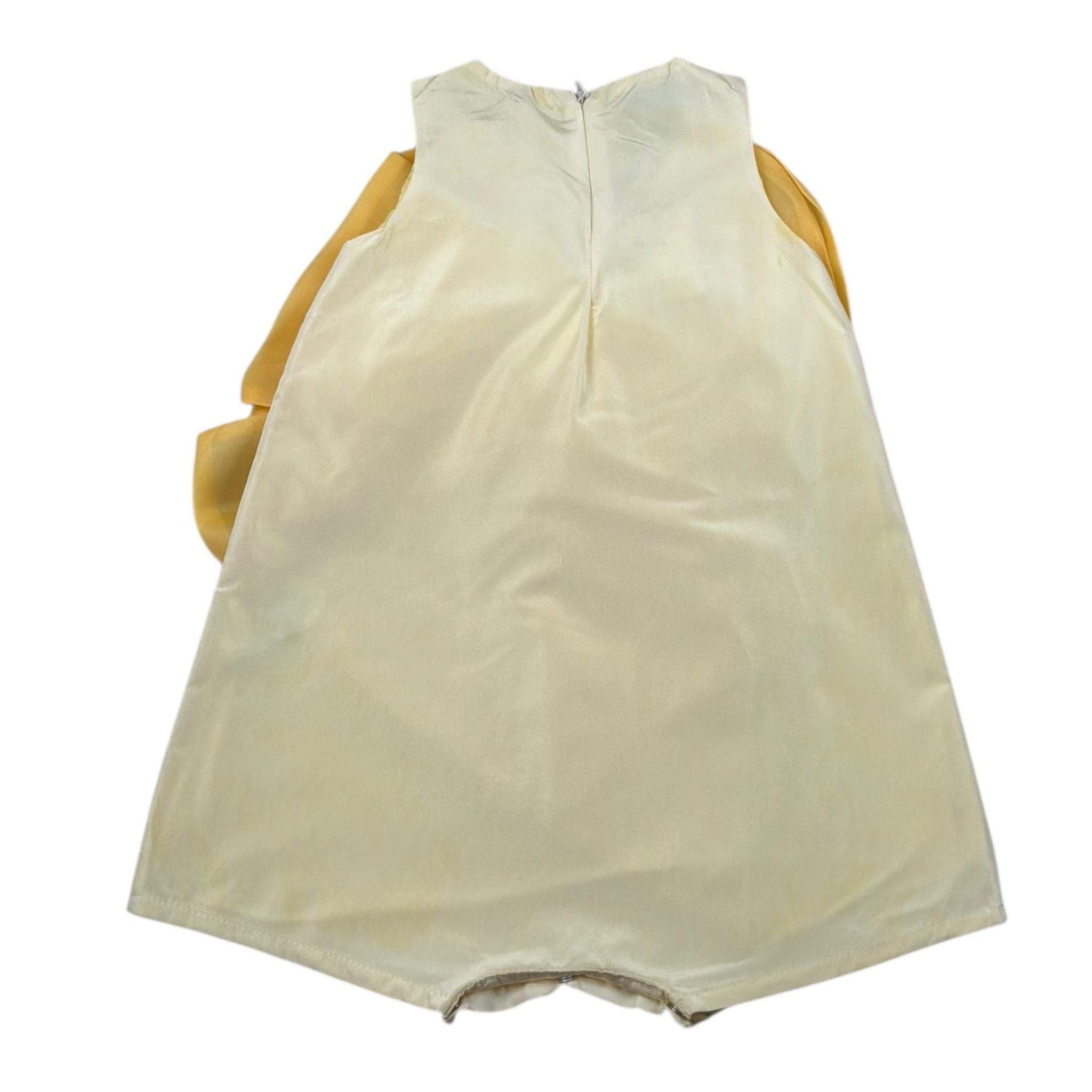 A' La Page Pagliaccetto Tinta Unita con Fiocco per Bambina AL21J GIALLO A' LA PAGE 