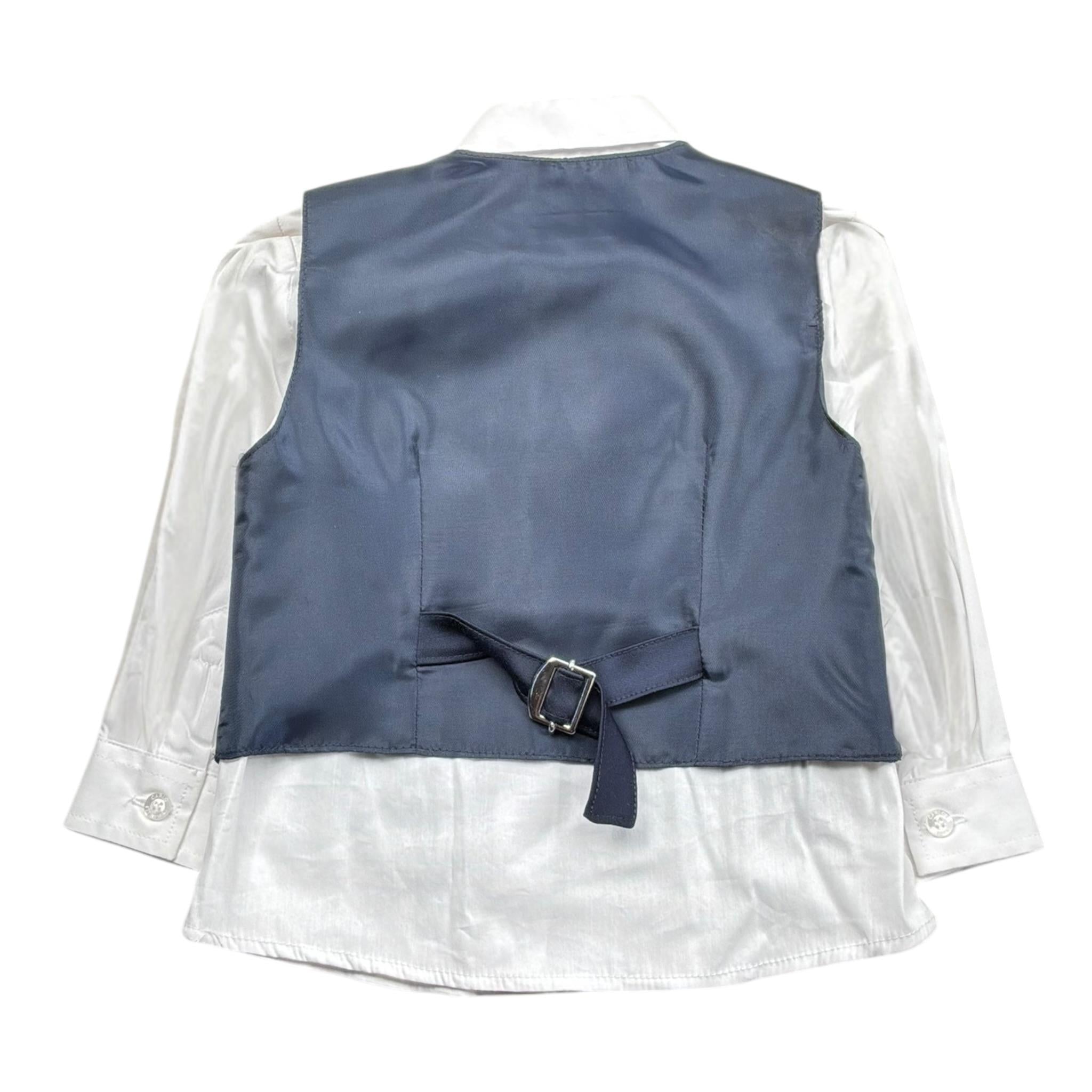Carlo Pignatelli Completo 2 Pezzi Gilet-Camicia per Neonato COMC2102BL BIANCO CARLO PIGNATELLI 