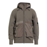 C.P. Company Felpa con Zip E Cappuccio Tinta Unita per Bambino CUW00E VERDE C.P. COMPANY 