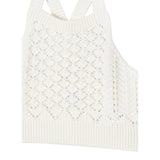 Il Gufo Top Tinta Unita Traforato per Bambina P25TC088EM442 PANNA IL GUFO 