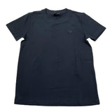 Emporio Armani T-Shirt Girocollo Tinta Unita con Logo per Bambino EB000166 BLU EMPORIO ARMANI 