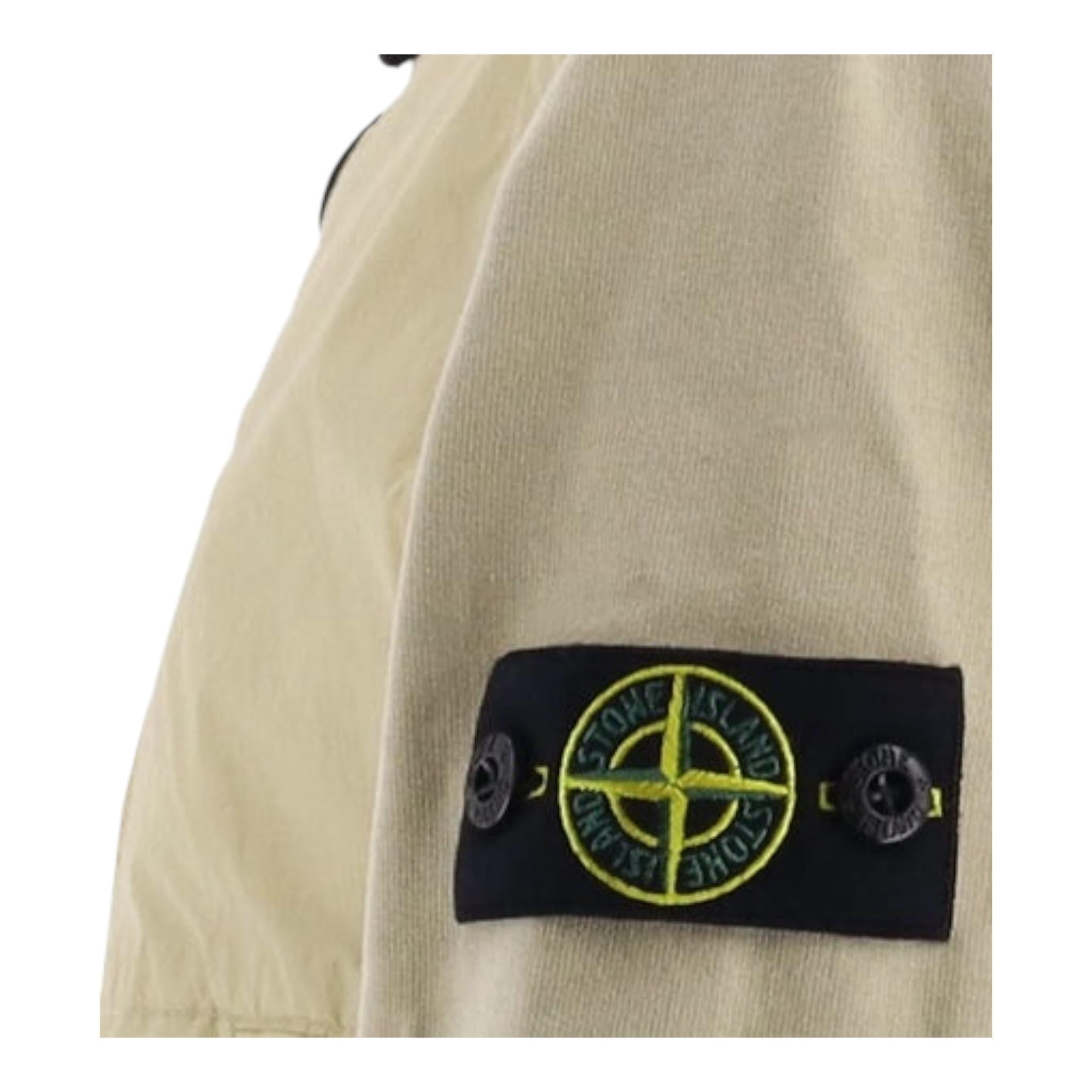 Stone Island Giubbino Tinta Unita con Zip E Cappuccio per Bambino K1S164100010 BEIGE STONE ISLAND 