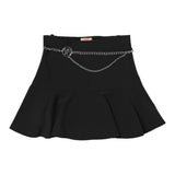 LIU JO gonna tinta unita con elastico in vita e catena Nero per Bambina GF4145 NERO LIU JO 