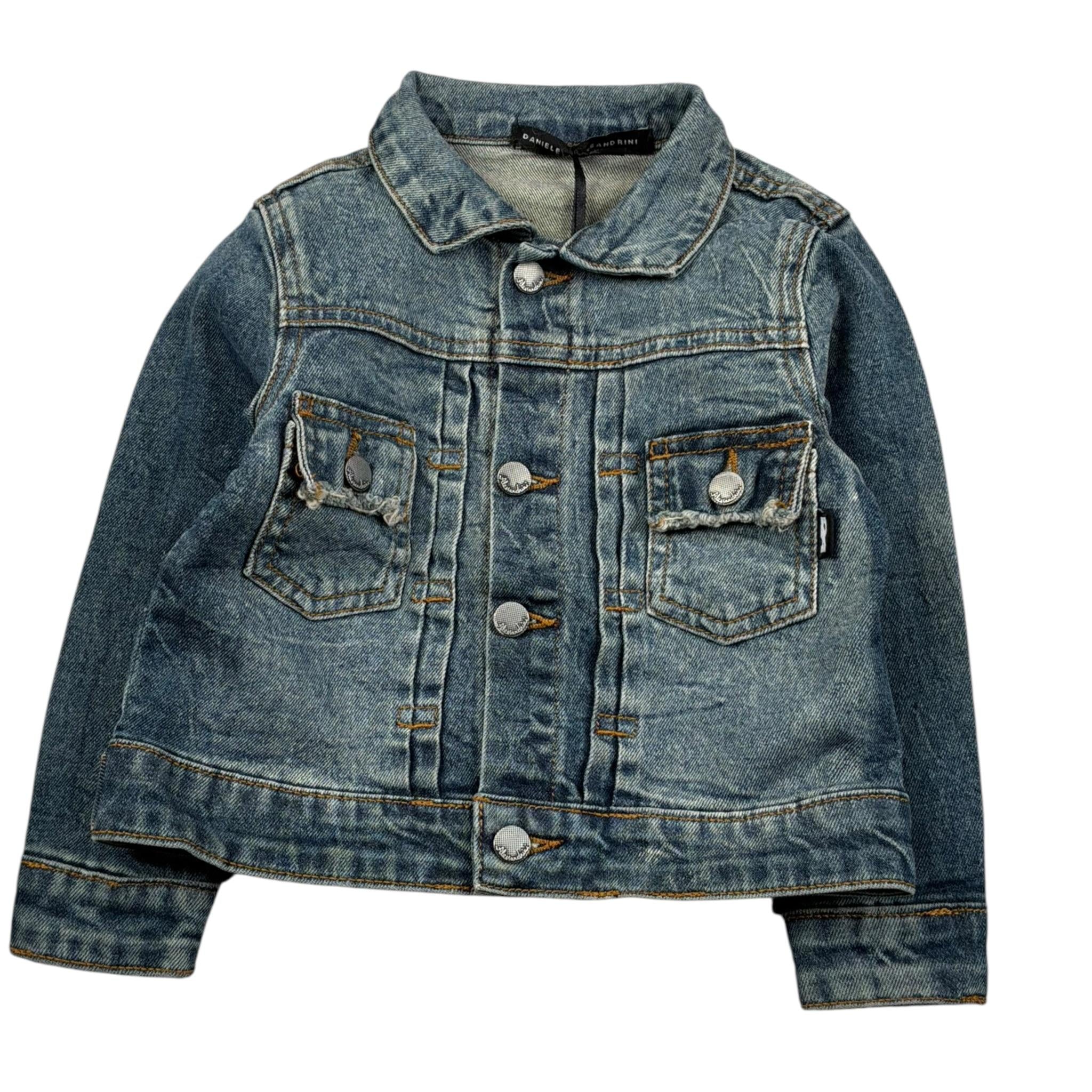 Daniele Alessandrini Giubbino Tinta Unita In Denim per Neonato 1295D0894 BLU DANIELE ALESSANDRINI 