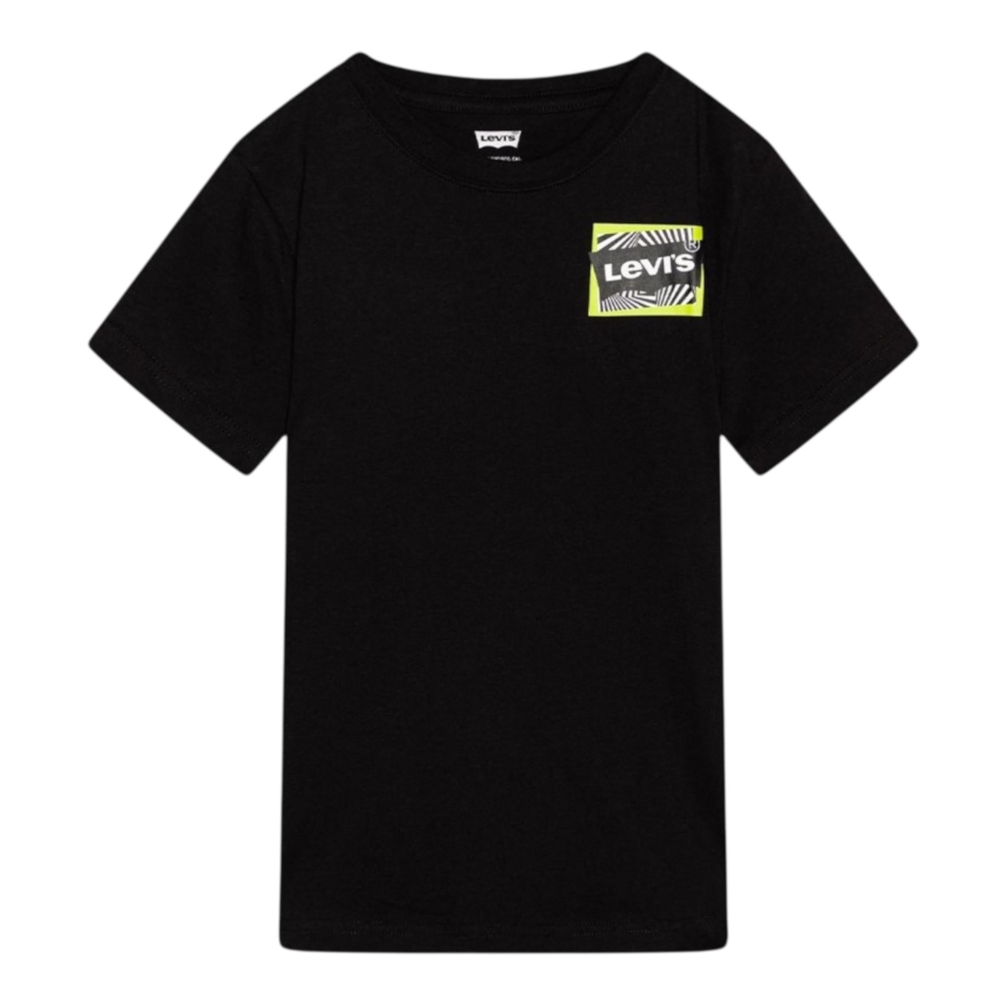 Levi'S T-Shirt Girocollo Tinta Unita con Stampa per Bambino 8EH897 NERO LEVI'S 