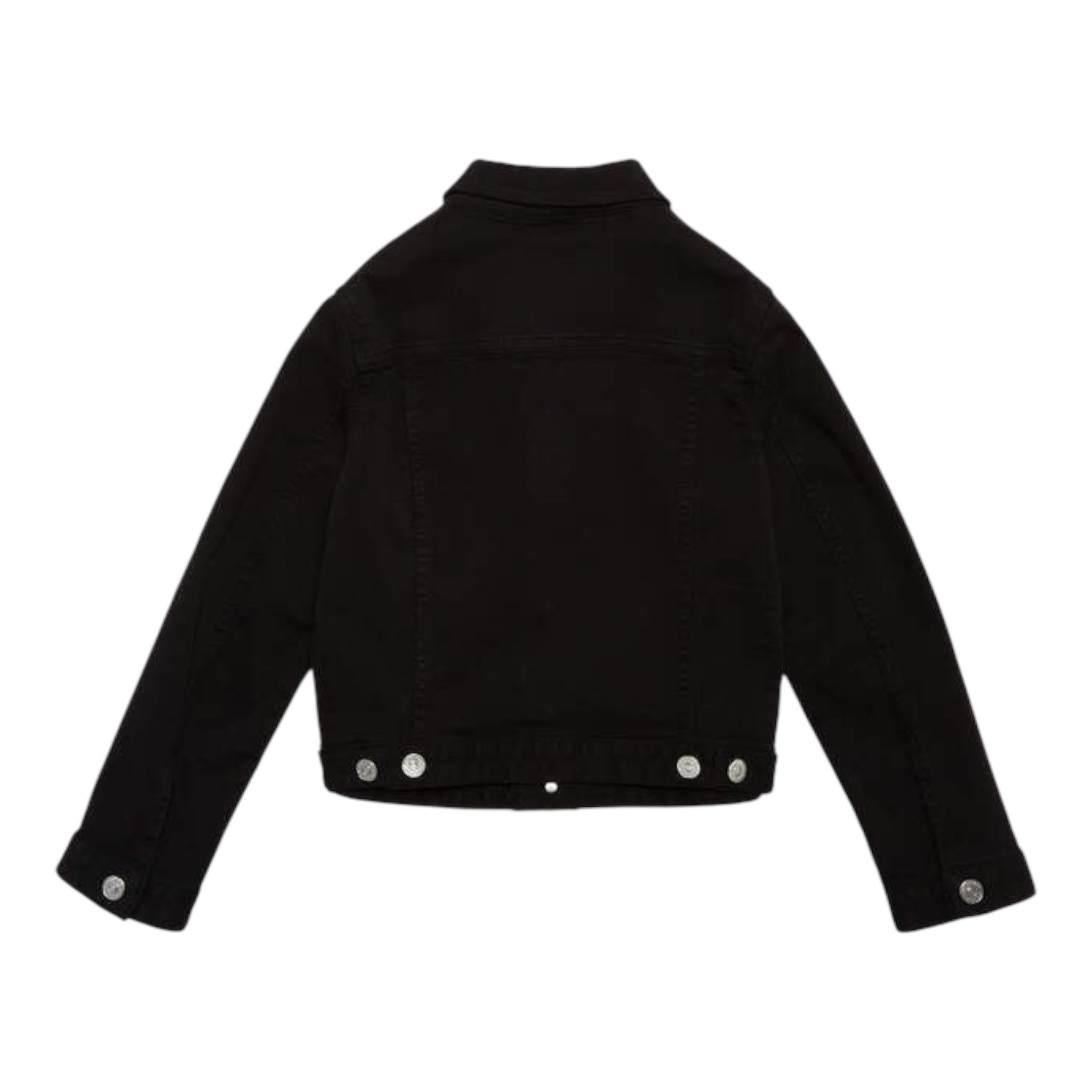 Dsquared2 Giacca In Denim Tinta Unita con Stampa per Bambino DQ2132X NERO DSQUARED2 