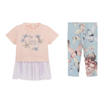 Guess Completo 2 Pezzi T-Shirt-Leggins Bicolore per Neonata A5RG17KAN04 ROSA GUESS 