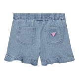 Guess Short In Denim Tinta Unita con Logo per Neonata K4GD04D5160 AZZURRO GUESS 