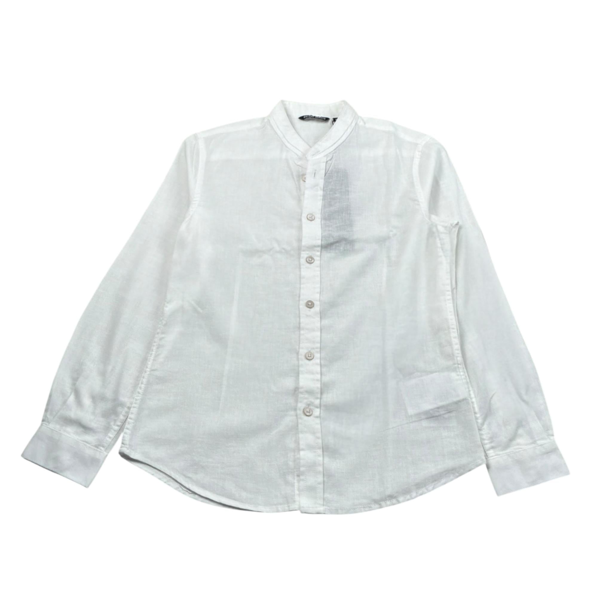 Antony Morato Camicia Tinta Unita con Fantasia Manica Lunga per Bambino SL00285 BIANCO ANTONY MORATO 