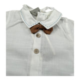 Marlu' Pagliaccetto Mezza Manica Bicolore per Neonato EB5223 BIANCO MARLU' 