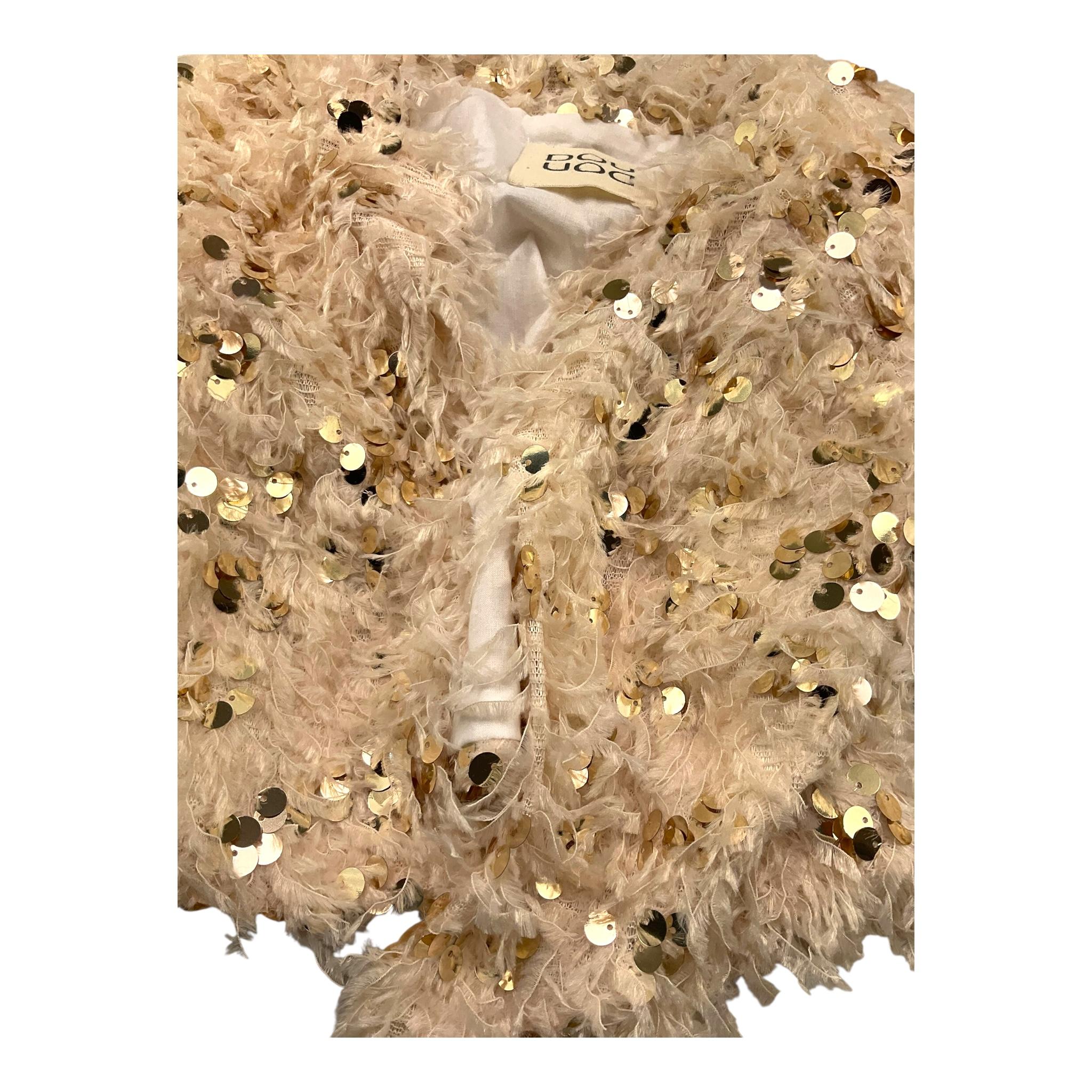 Dou Dou Coprispalle Tinta Unita con Paillettes per Bambina DQ2A44 ORO DOU DOU 