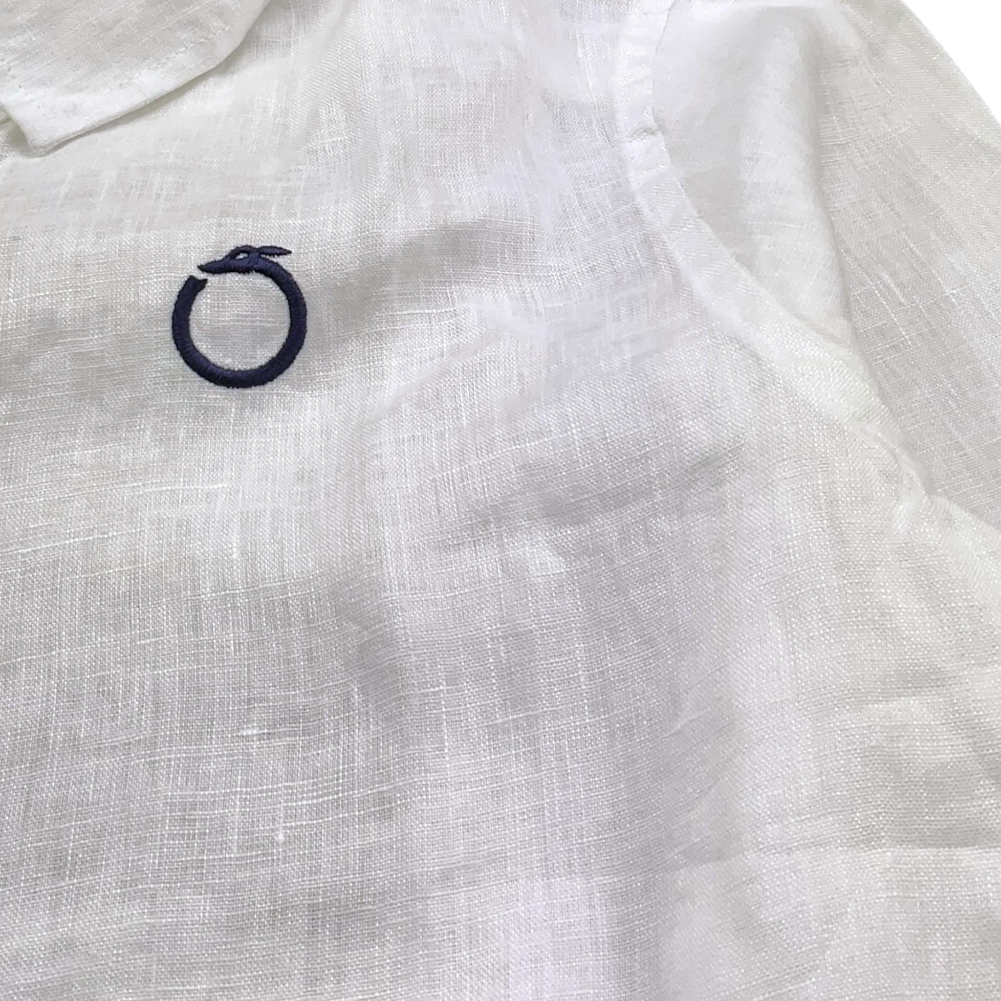 Trussardi Camicia Tinta Unita Manica Lunga con Logo per Bambino TBP24015CA BIANCO TRUSSARDI 