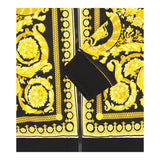 Versace Felpa Tinta Unita Con Cappuccio E Zip E Fantasia Nero Per Bambino