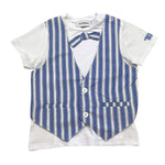 Bikkembergs T-Shirt Tinta Unita con Panciotto Incorporato per Neonato BK3453 BIANCO BiKKEMBERGS 