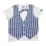 Bikkembergs T-Shirt Tinta Unita con Panciotto Incorporato per Neonato BK3453 BIANCO BiKKEMBERGS 