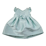 Amaya Abito Mezza Manica tinta unita con Fiocco Verde Acqua per Neonata 554126 VERDE ACQUA AMAYA 