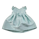 Amaya Abito Mezza Manica tinta unita con Fiocco Verde Acqua per Neonata 554126 VERDE ACQUA AMAYA 